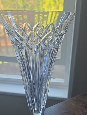 Waterford Crystal Clear Cut-Glass Fluted Vase